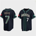 #7 Julio Urias Mexico Baseball 2023 World Baseball Classic Jersey C Black Stitches Baseball Jerseys