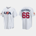 #66 KYLE HIGASHIOKA NEW YORK YANKEES 2023 WORLD BASEBALL CLASSIC USA REPLICA JERSEY C WHITE Stitches Baseball Jerseys