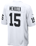 LV. Raiders #15 Fernando Mendoza White Game Player Jersey
