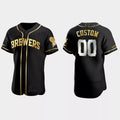 Custom Los Angeles Angels Gold Edition Authentic Jersey C Black Stitched Baseball Jerseys