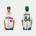 #84 MANNY BARREDA MEXICO BASEBALL 2023 WORLD BASEBALL CLASSIC JERSEY C WHITE Stitches Baseball Jerseys