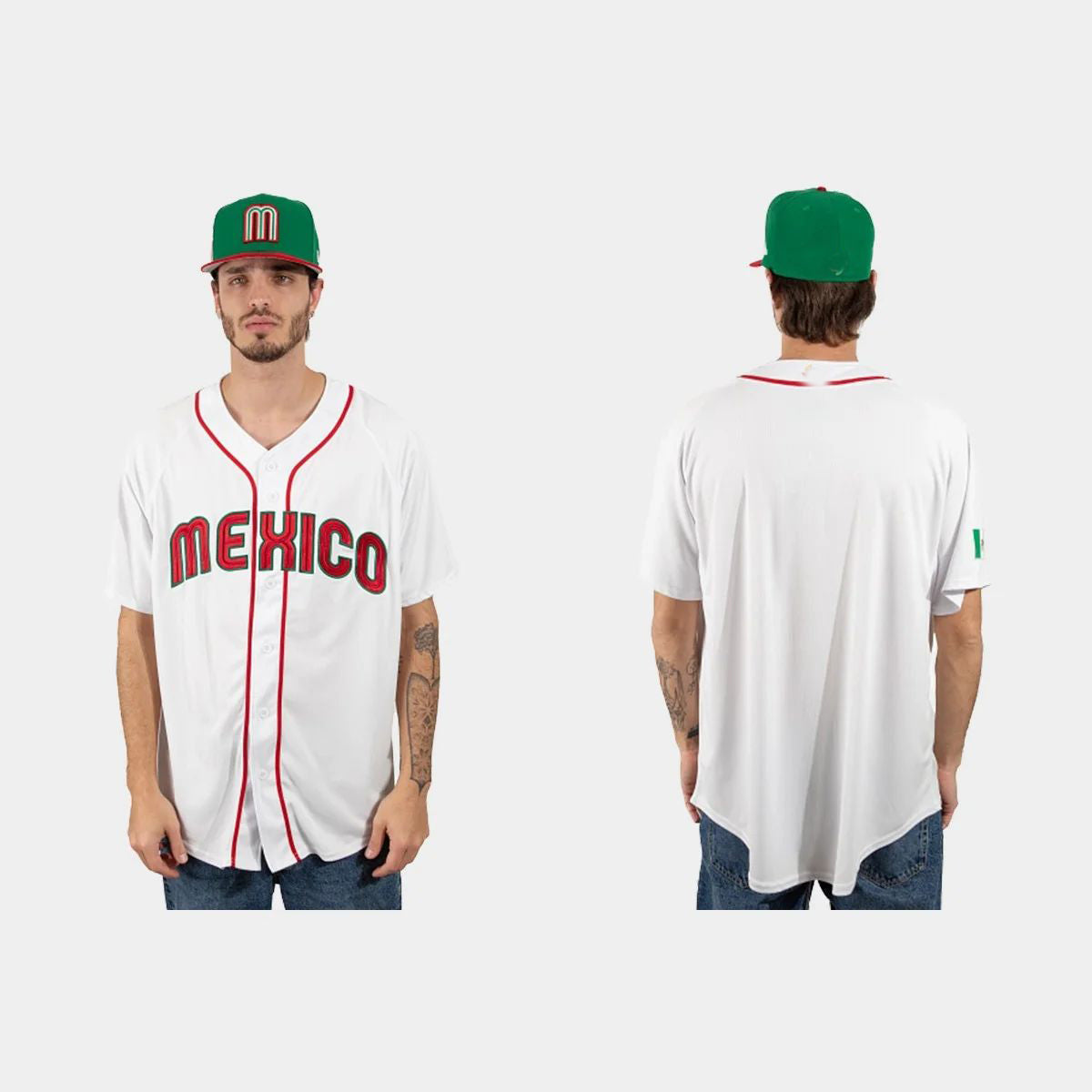 MEXICO BASEBALL 2023 WORLD BASEBALL CLASSIC JERSEY C WHITE Stitches Baseball Jerseys
