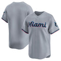 Miami Marlins Road Limited Jersey C Gray Stitched Baseball Jersey