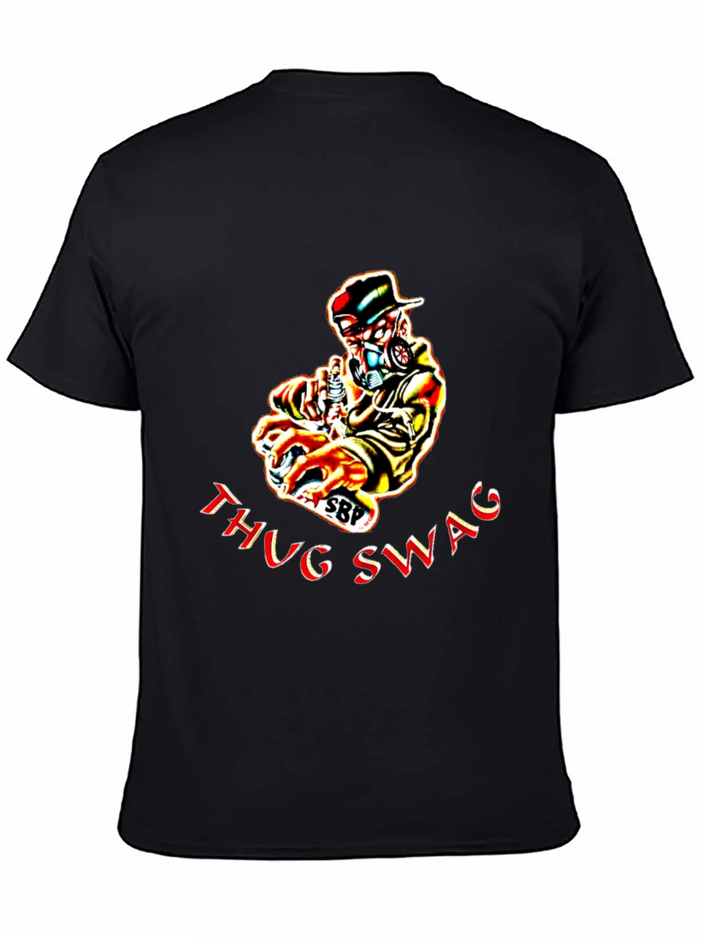 Thug Swag Black Graphic T-Shirt