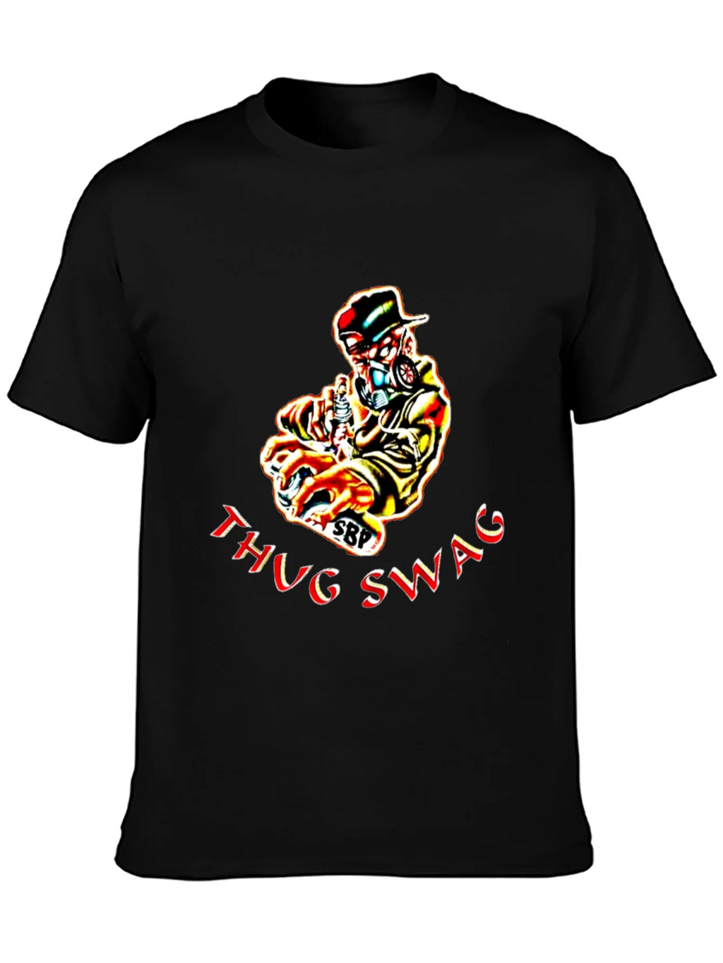 Thug Swag Black Graphic T-Shirt