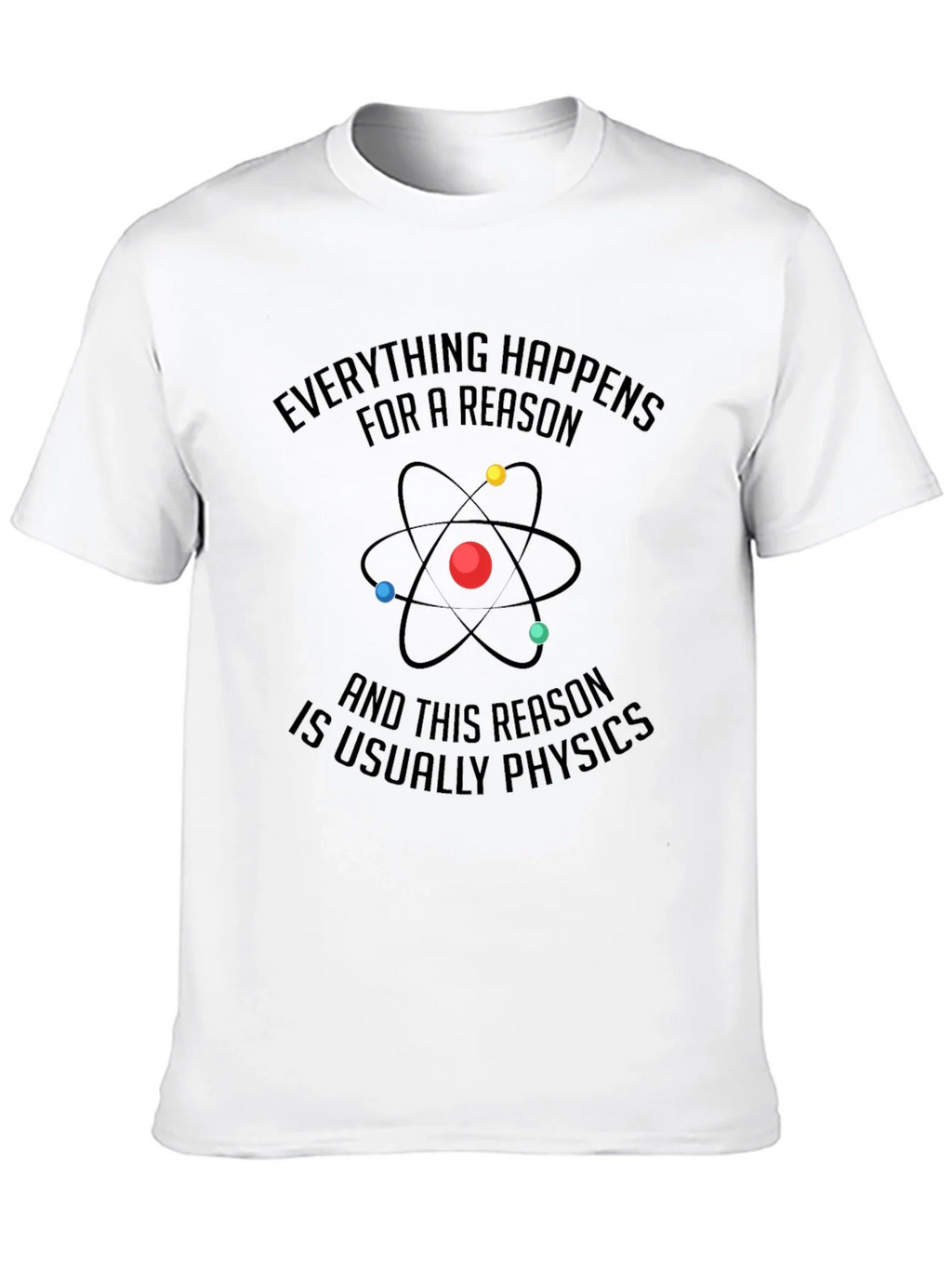 Physics Reason Graphic Tee - Mens Black Cotton T-Shirt