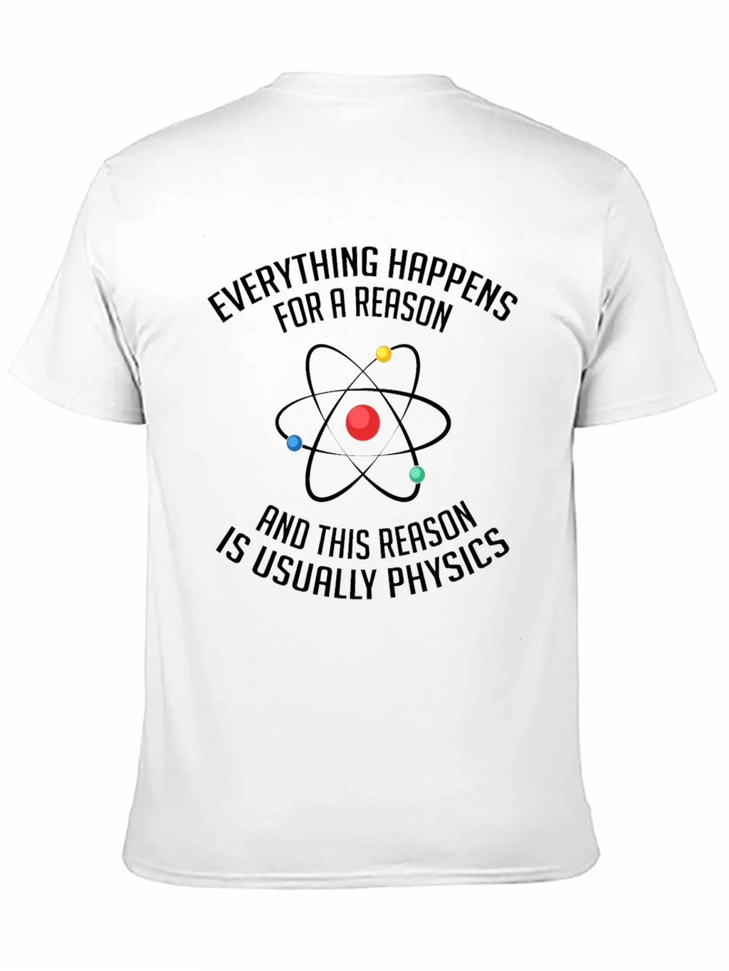Physics Reason Graphic Tee - Mens Black Cotton T-Shirt