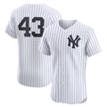 New York Yankees #43 Jonathan Loisiga Home Elite Player Jersey - White Stitched Baseball Jersey