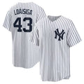 New York Yankees #43 Jonathan Loisiga Home Replica Jersey - White Stitched Baseball Jersey