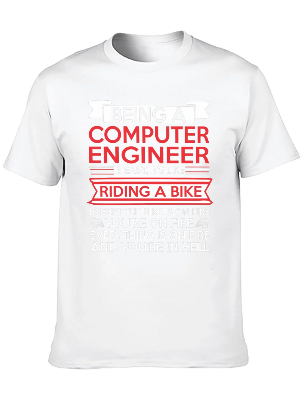 Computer Engineer Bike Fire T-Shirt
