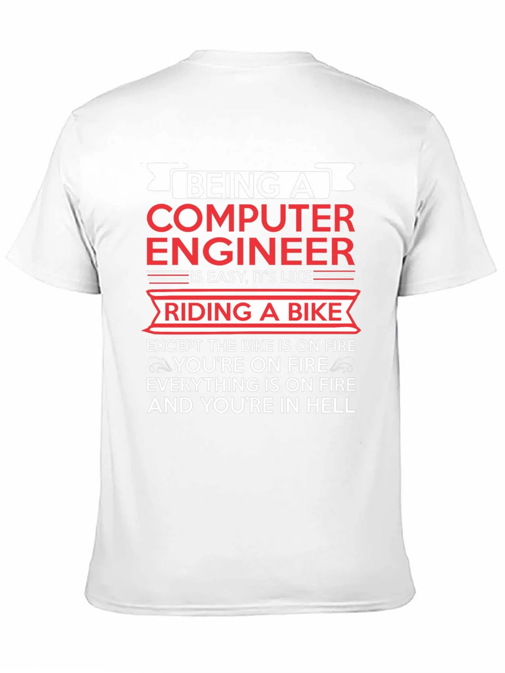 Computer Engineer Bike Fire T-Shirt