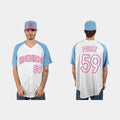 #59 OLIVER PEREZ MEXICO BASEBALL 2023 WORLD BASEBALL CLASSIC JERSEY C WHITE BLUE Stitches Baseball Jerseys