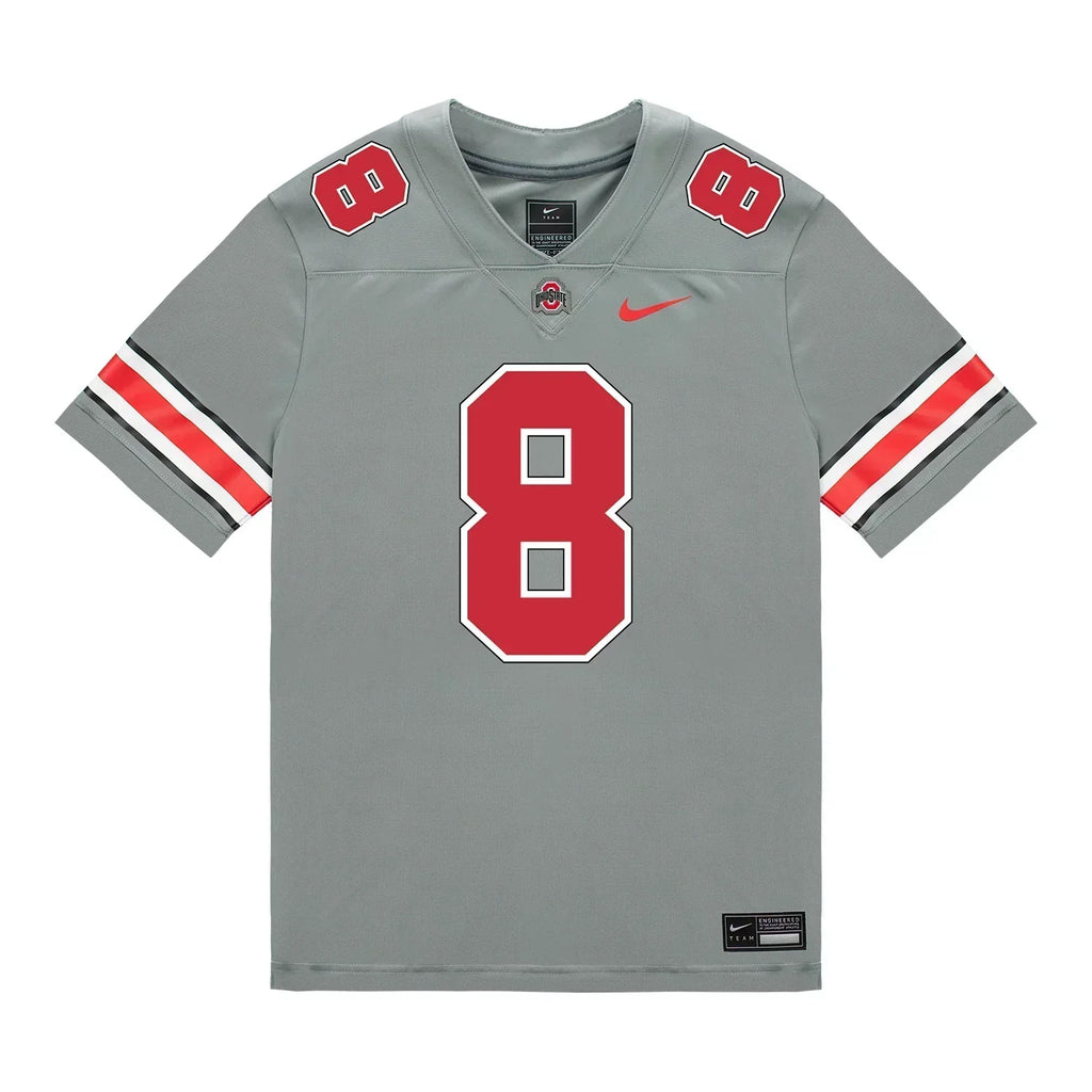 Arvell Reese Ohio State Buckeyes Jersey  Grey