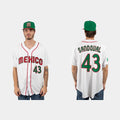 #43 PATRICK SANDOVAL MEXICO BASEBALL 2023 WORLD BASEBALL CLASSIC JERSEY C WHITE Stitches Baseball Jerseys