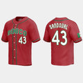 #43 PATRICK SANDOVAL MEXICO BASEBALL 2023 WORLD BASEBALL CLASSIC REPLICA JERSEY C RED Stitches Baseball Jerseys