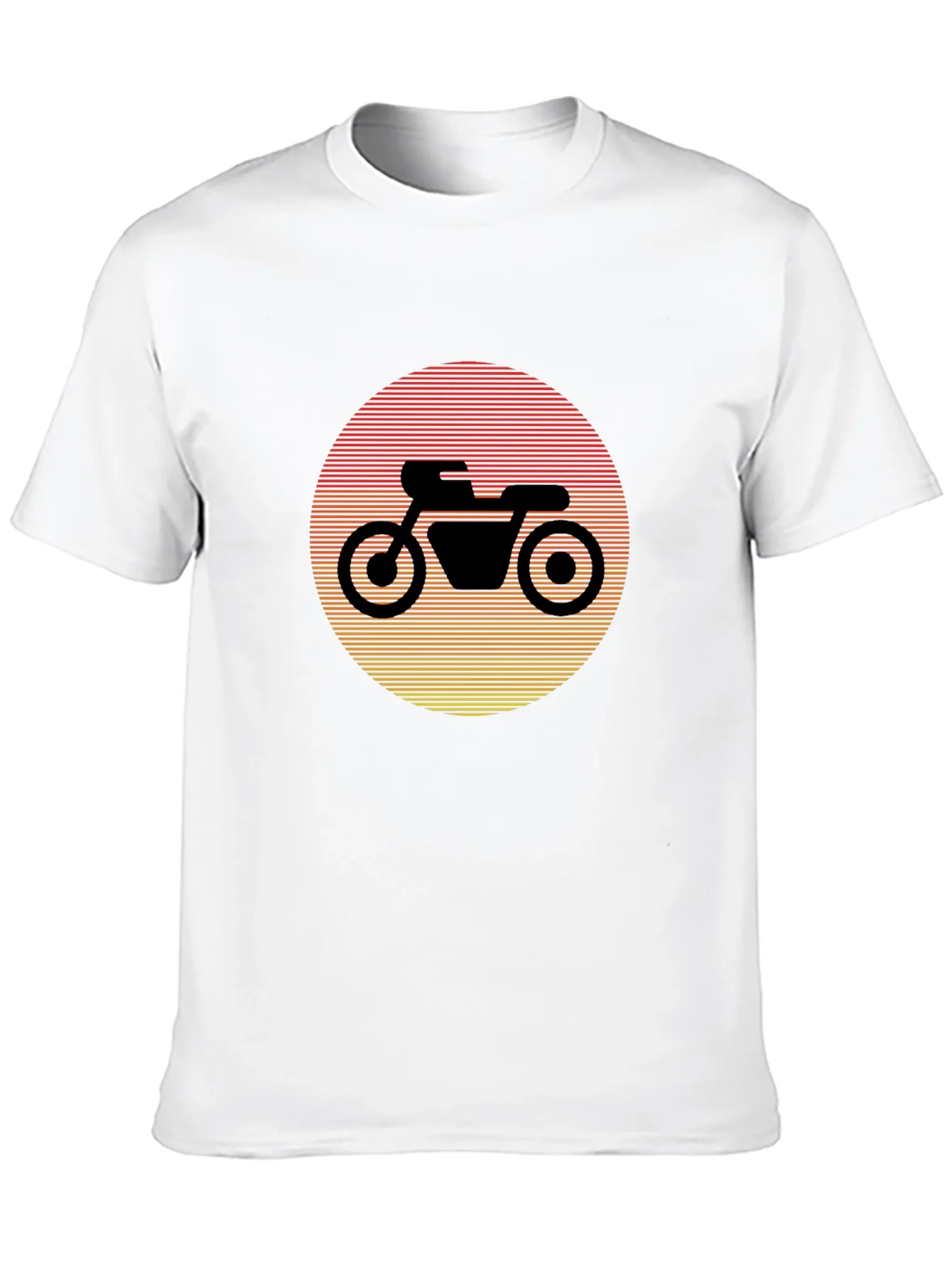 Retro Motorcycle Sunset Graphic Tee