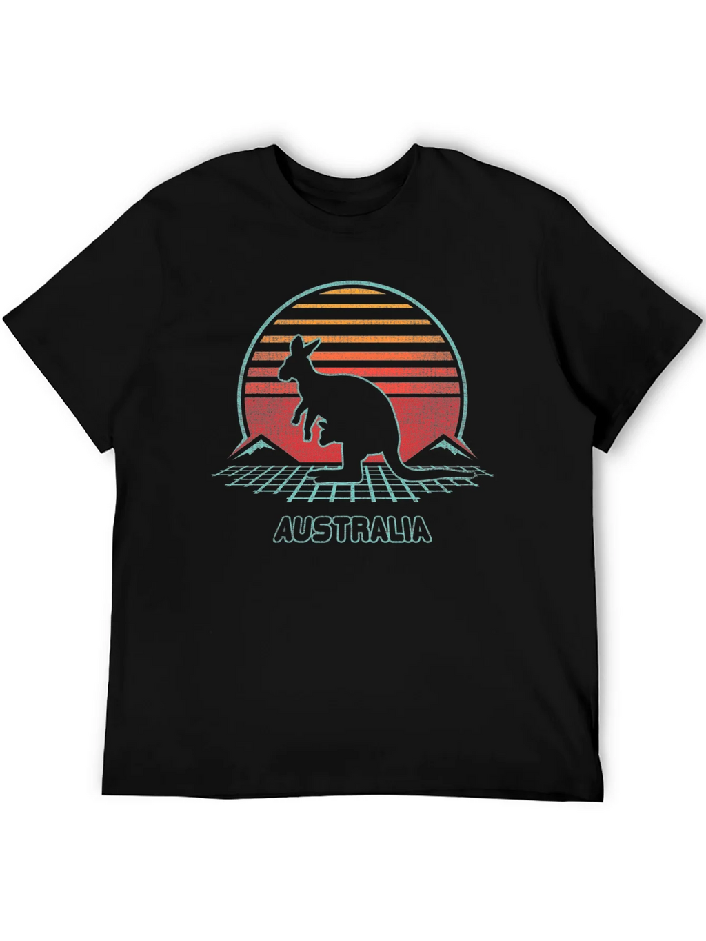 Retro Australia Kangaroo Graphic T-Shirt