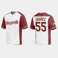 #55 RANGER SUAREZ VENEZUELA BASEBALL 2023 WORLD BASEBALL CLASSIC REPLICA JERSEY C WHITE Stitches Baseball Jerseys