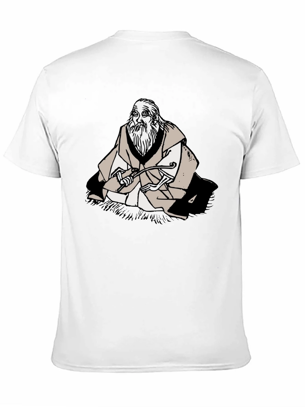 Wise Old Man Graphic Tee - Unique Black T-Shirt