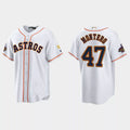 #47 Rafael Montero Houston Astros 2023 Gold Program Jersey C White Stitches Baseball Jerseys