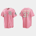 #37 STEPHEN STRASBURG WASHINGTON NATIONALS CITY CONNECT SPECIAL EDITION JERSEY C PINK Baseball Jerseys