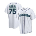 Seattle Mariners #75 Andrs Mu?oz White Home Replica Player Jersey Baseball Jerseys