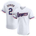 Texas Rangers #2 Marcus Semien 2024 Gold Collection Elite Player Jersey C White Baseball Jerseys