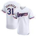 Texas Rangers #31 Max Scherzer 2024 Gold Collection Elite Player Jersey C White Baseball Jerseys