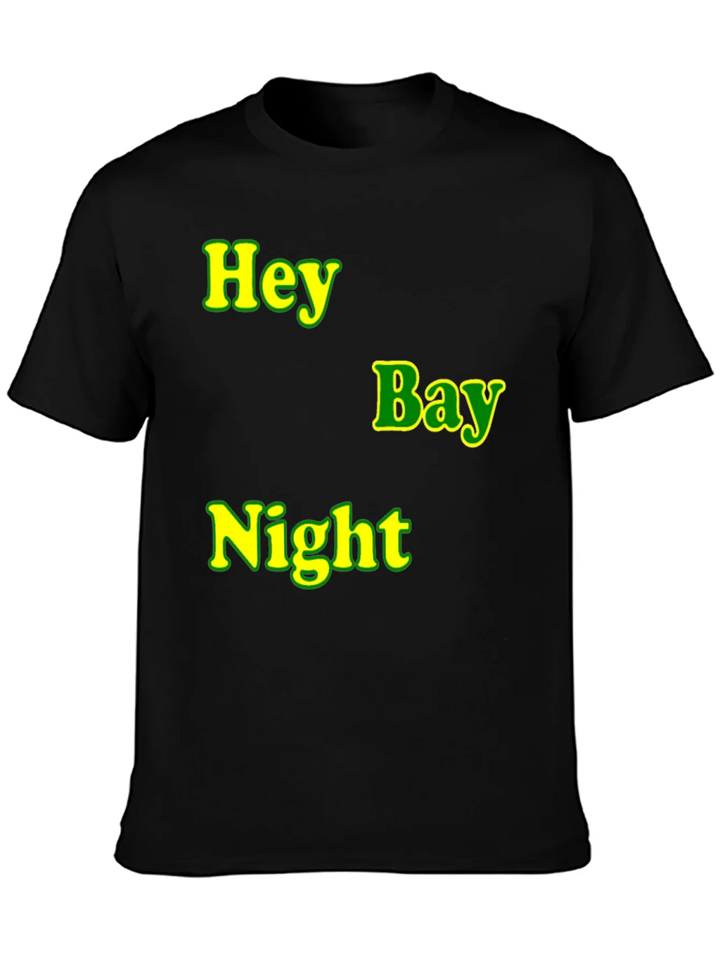 Hey Bay Night T-Shirt - Black Graphic Tee