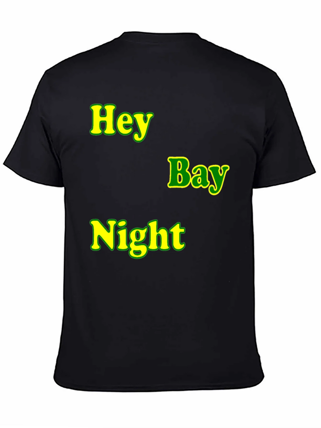 Hey Bay Night T-Shirt - Black Graphic Tee