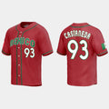 #93 VICTOR CASTANEDA MEXICO BASEBALL 2023 WORLD BASEBALL CLASSIC REPLICA JERSEY C RED Stitches Baseball Jerseys