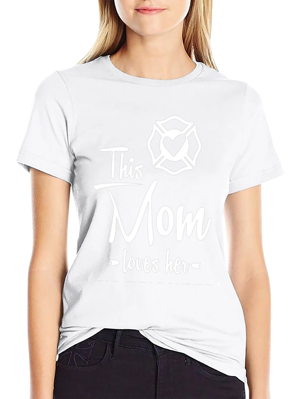 Firefighter Mom Graphic Tee - This Mom Loves Her