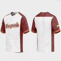 Venezuela Baseball 2023 World Baseball Classic Replica Jersey C White Burgundy Stitches Baseball Jerseys