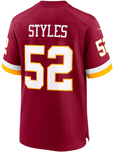 W.Commanders #52 Sonny Styles Burgundy 2026 Draft First Round Pick No. 7 Team Game Jersey