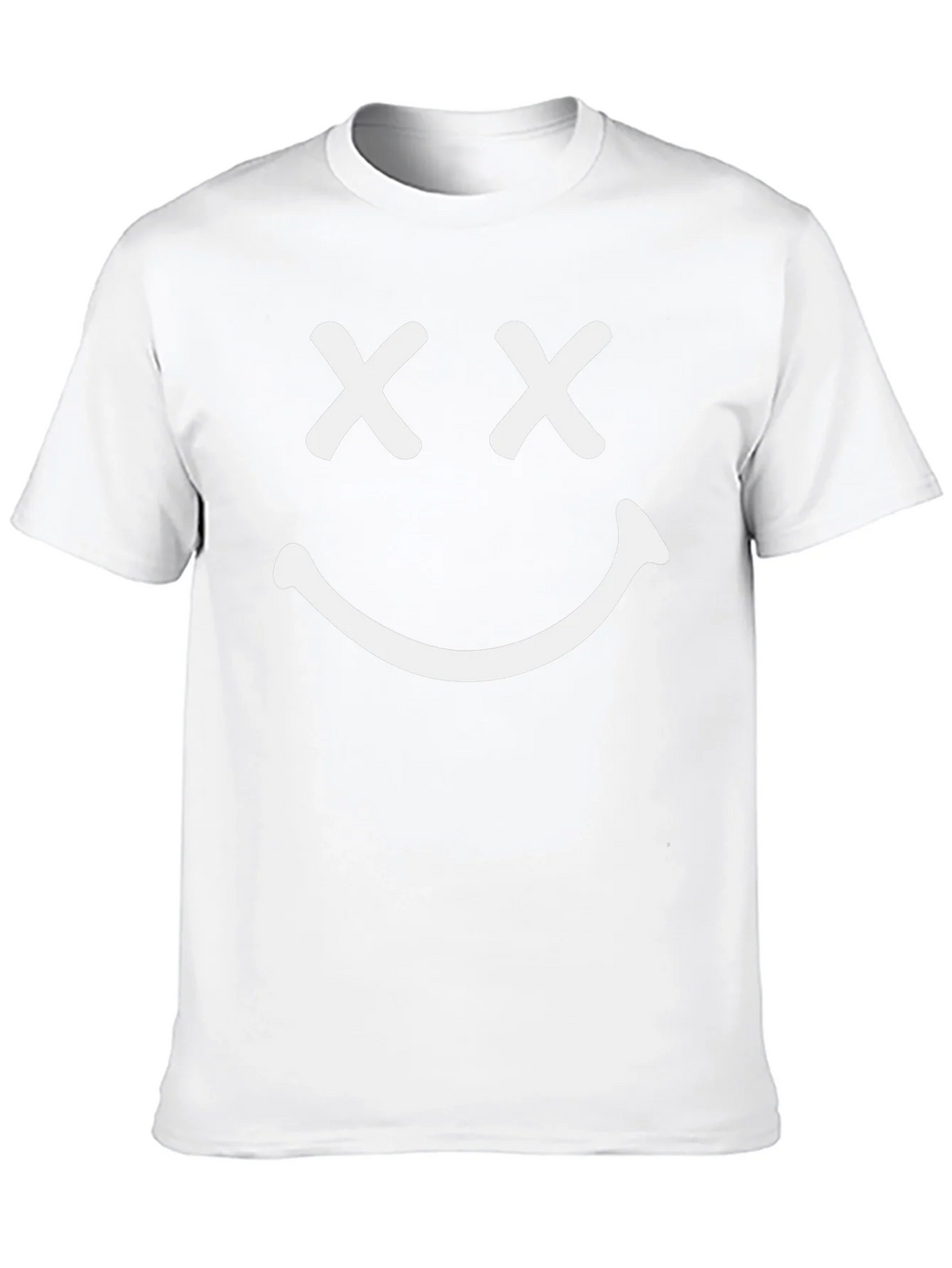 Smiley Face Graphic T-Shirt - Casual Black Tee