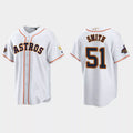 #51 Will Smith Houston Astros 2023 Gold Program Jersey C White Stitches Baseball Jerseys