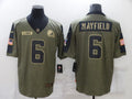 Men's Cleveland Browns Baker Mayfield Olive Game Player Jersey