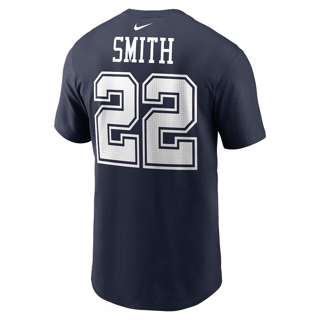 Men's Dallas Cowboys Emmitt Smith  Navy Retired Player Name & Number T-Shirt