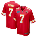 Men's Kansas City Chiefs Harrison Butker Red Super Bowl LVII Patch Game Jersey