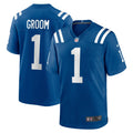 Number 1 Groom Indianapolis Colts  Game Jersey - Royal