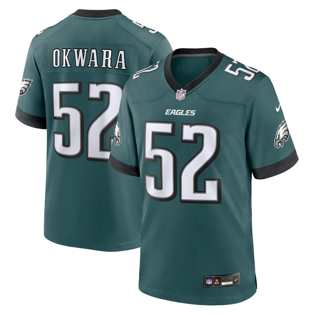Julian Okwara Philadelphia Eagles  Game Jersey - Midnight Green