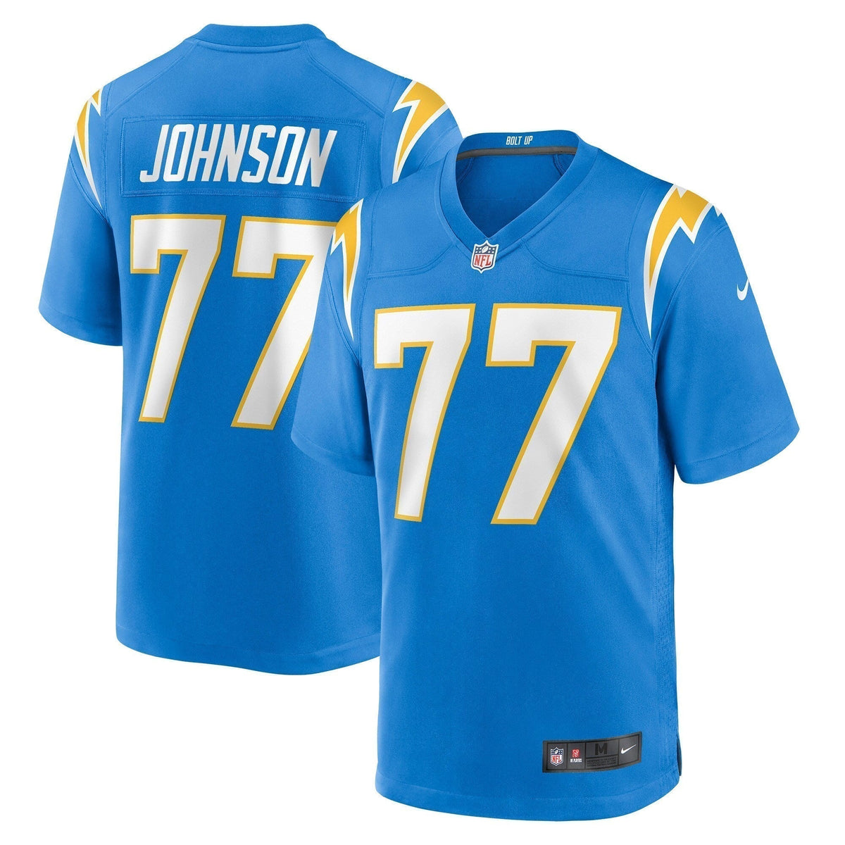 Zion Johnson Los Angeles Chargers    Game Jersey - Powder Blue
