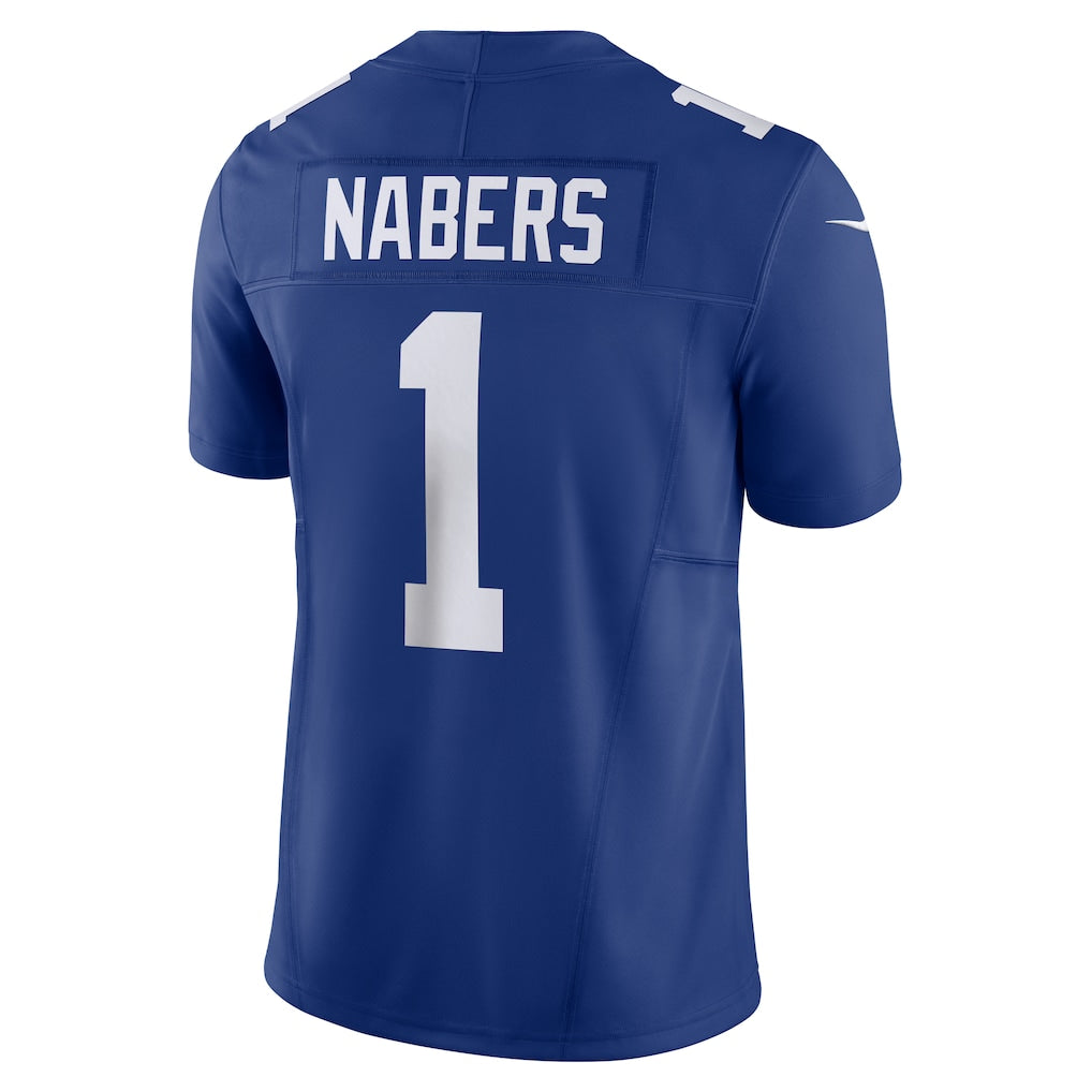 NY.Giants #1 Malik Nabers Royal Vapor F.U.S.E. Limited Jersey