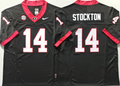 Men's Georgia Bulldogs Gunner Stockton Black Player Game Jersey