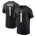 Men's Cincinnati Bengals Ja'Marr Chase  Black Player Name & Number T-Shirt
