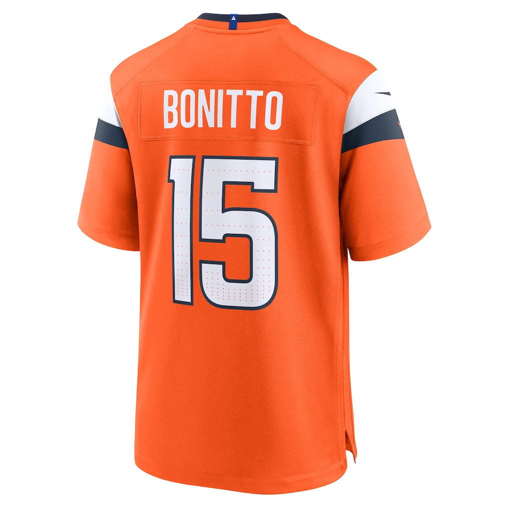 D.Broncos #15 Nik Bonitto Orange Team Game Jersey