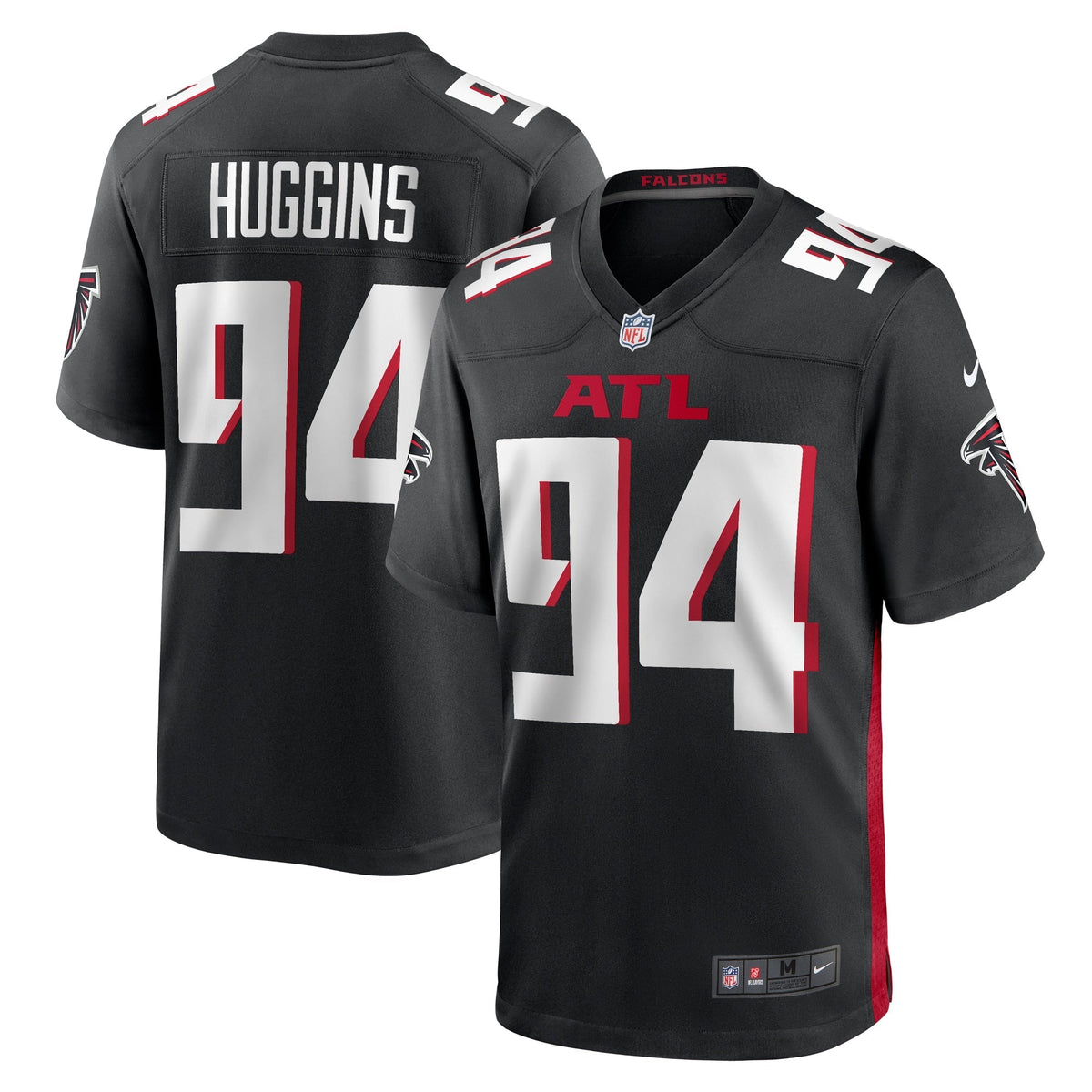 Albert Huggins Atlanta Falcons  Team Game Jersey -  Black