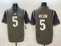 Men's New York Jets Garrett Wilson #5 Gotham Green 2025 Rivalries Collection Game Jersey