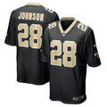 Lonnie Johnson New Orleans Saints  Game   Jersey - Black