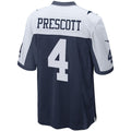 D.Cowboys #4 Dak Prescott Navy Alternate Game Team Jersey